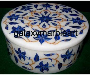 Agra marble inlay box-RO495